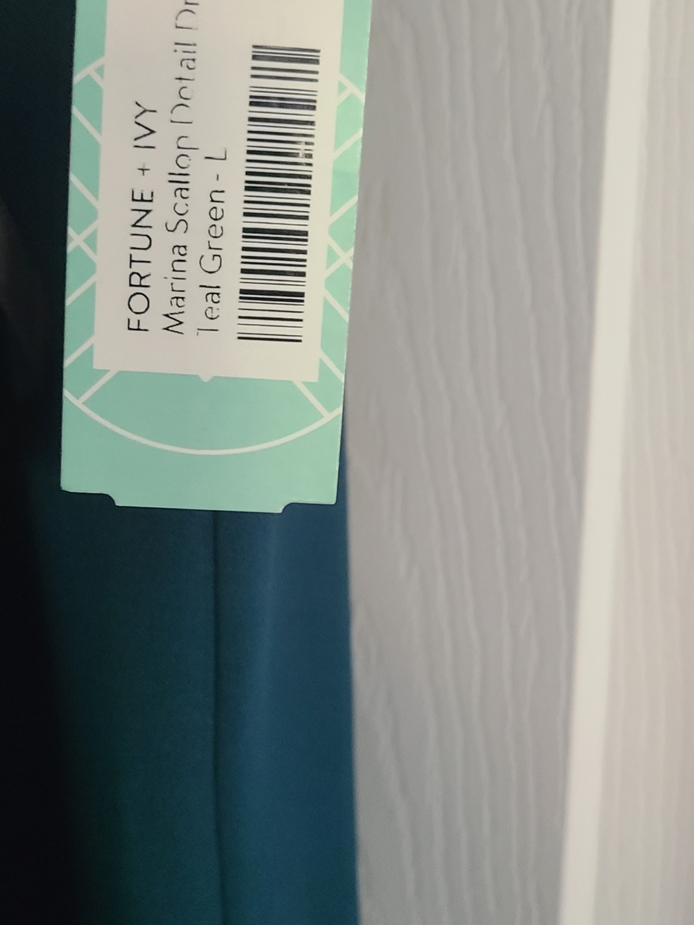 Fortune + Ivy Teal Green Scallop Dress